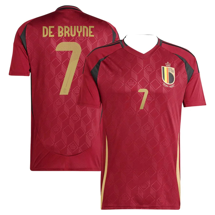 Belgique maillot Domicile 2024/2025 pour adulte et enfant flocage De bruyne